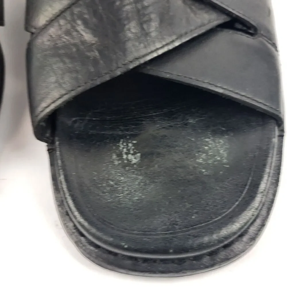 Vintage Timberland Smart Leather Slide Sandals Slip On Men's Size 12M Black